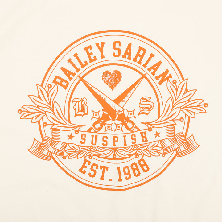 Bailey Sarian Library Crest Bone Tee